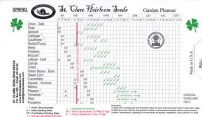 St. Clare Garden Planner - St. Clare Heirloom Seeds